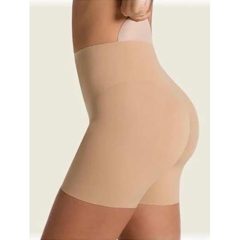 NEW Leonisa Undetectable Butt Lifter Shaper Short S Beige Moderate Compression